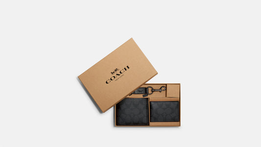 Coach Boxed 3 In 1 Wallet Gift Set In Signature Canvas
