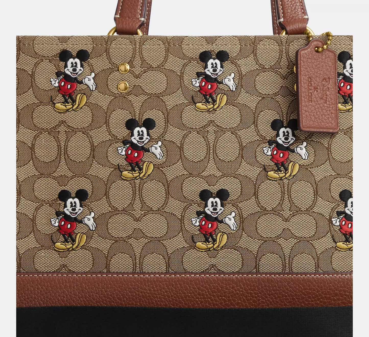 Disney X Coach Dempsey Carryall In Signature Jacquard With Mickey Mouse Print