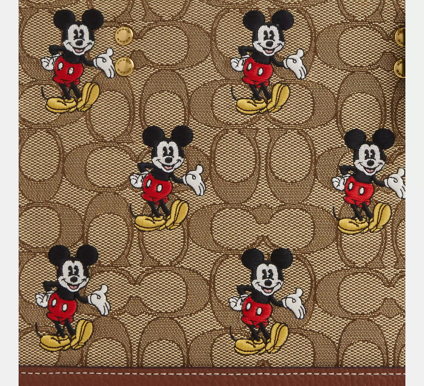 Disney X Coach Dempsey Tote 22 In Signature Jacquard With Mickey Mouse Print